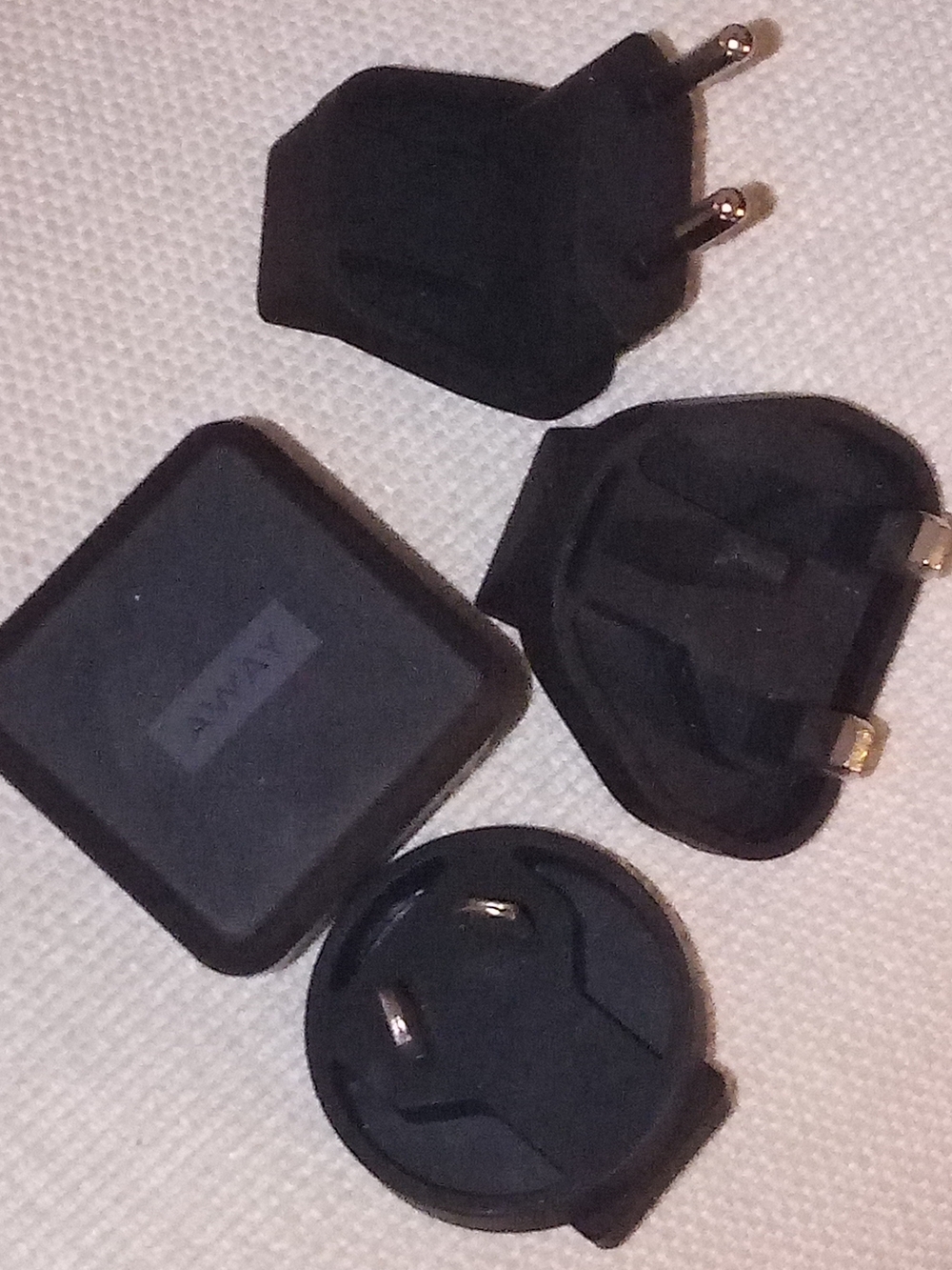 Universal Black Travel Plug Adapter Set